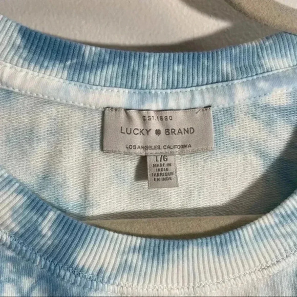 Lucky Brand tie dye sweatshirt blue/white large - Picture 8 of 8